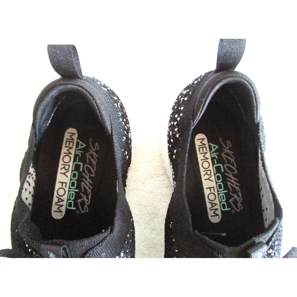 Skechers Air-Cooled Memory Foam Black White Knit Sneakers 149173 Womens 6 - Picture 6 of 9